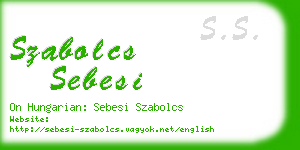 szabolcs sebesi business card